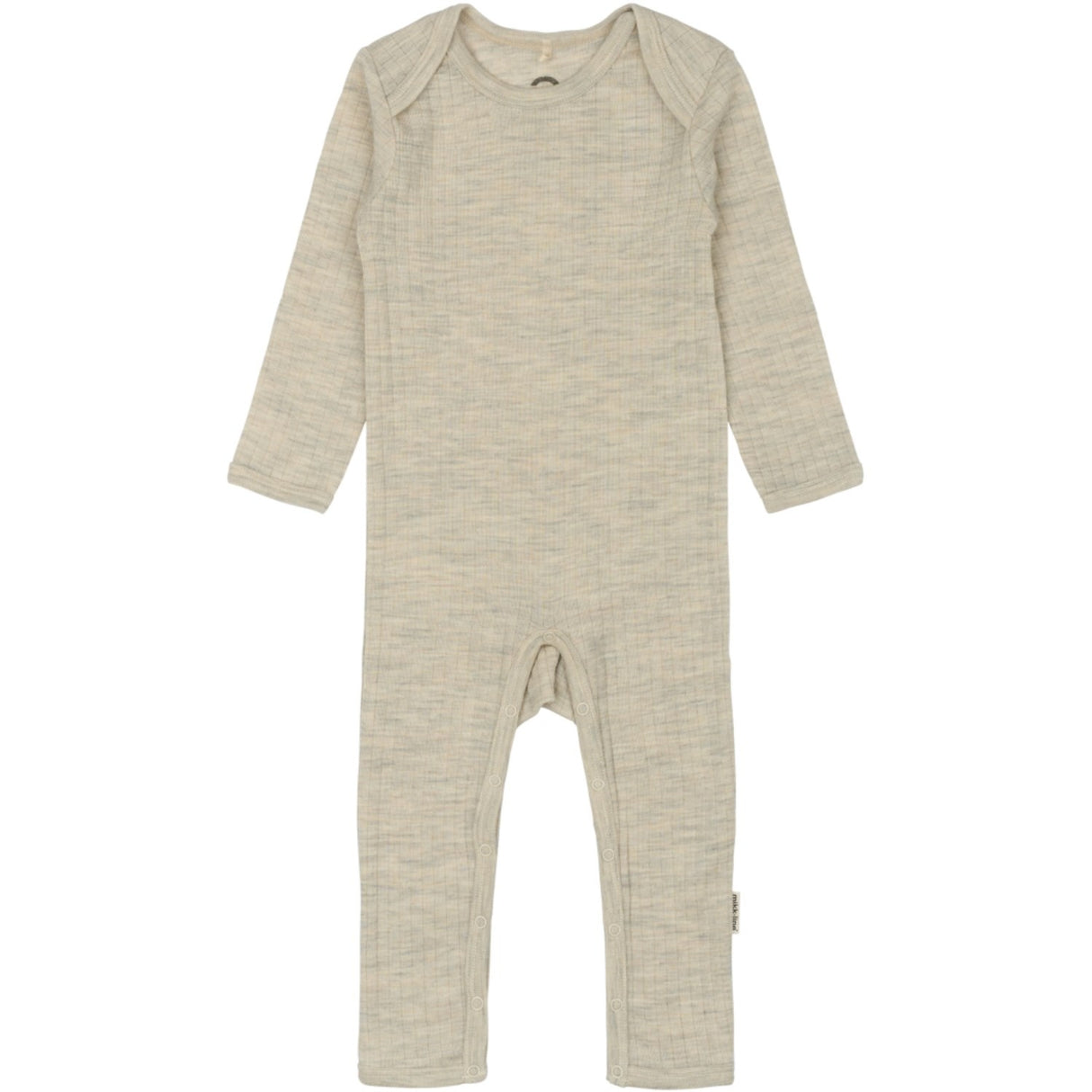 Mikk-Line Melange Offwhite Merino Ull Ls Drakt