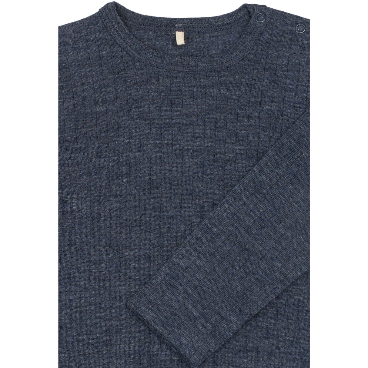 Mikk-Line Melange Blue Nights Merino Ull Ls Topp