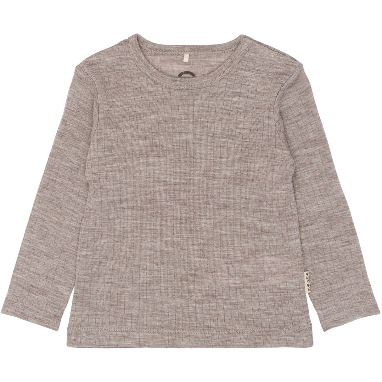 Mikk-Line Melange Denver Merino Ull Ls Topp