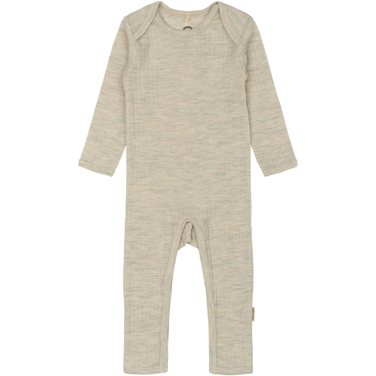 Mikk-Line Melange Offwhite Merino Ull Ls Drakt