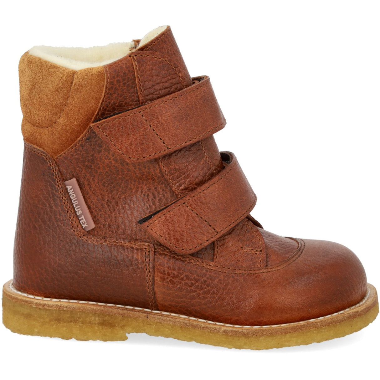 Angulus Cognac/Cognac TEX støvel med borrelåslukking
