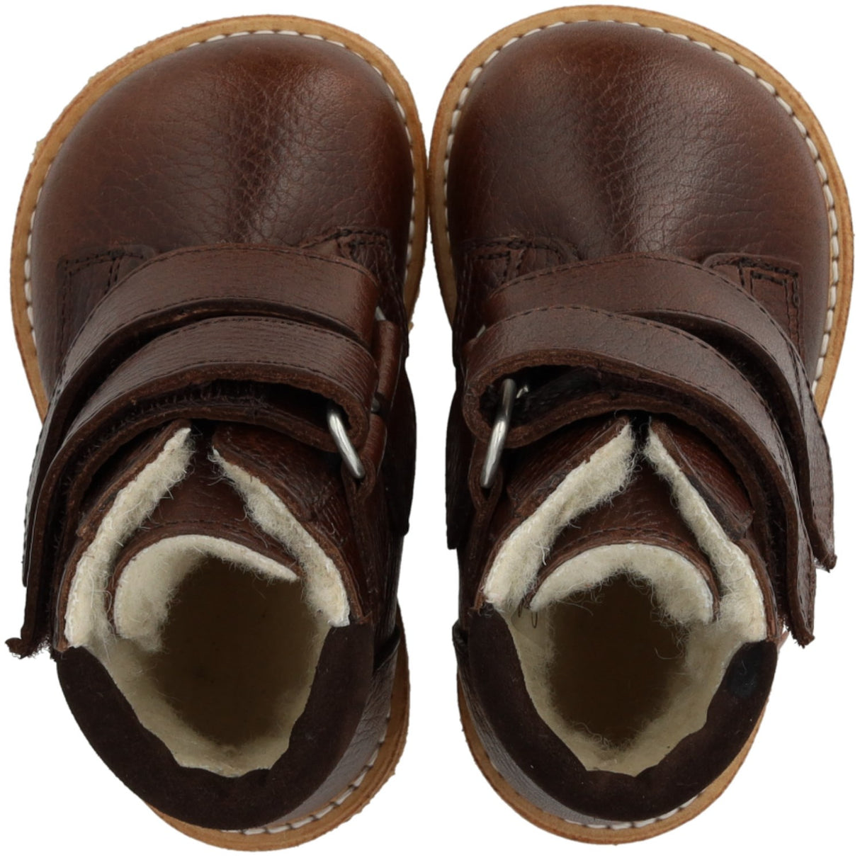 Angulus Dark Brown/Dark Brown Begynner Tex-Støvler Med Borrelåslukning