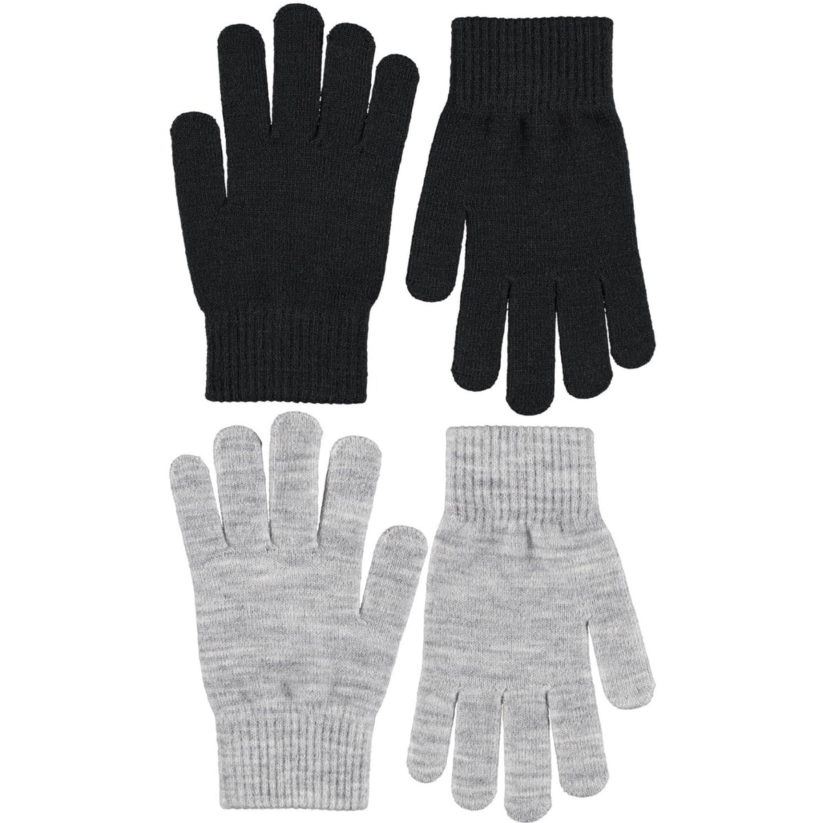 Molo Grey Melange Kiddy Ull Hansker