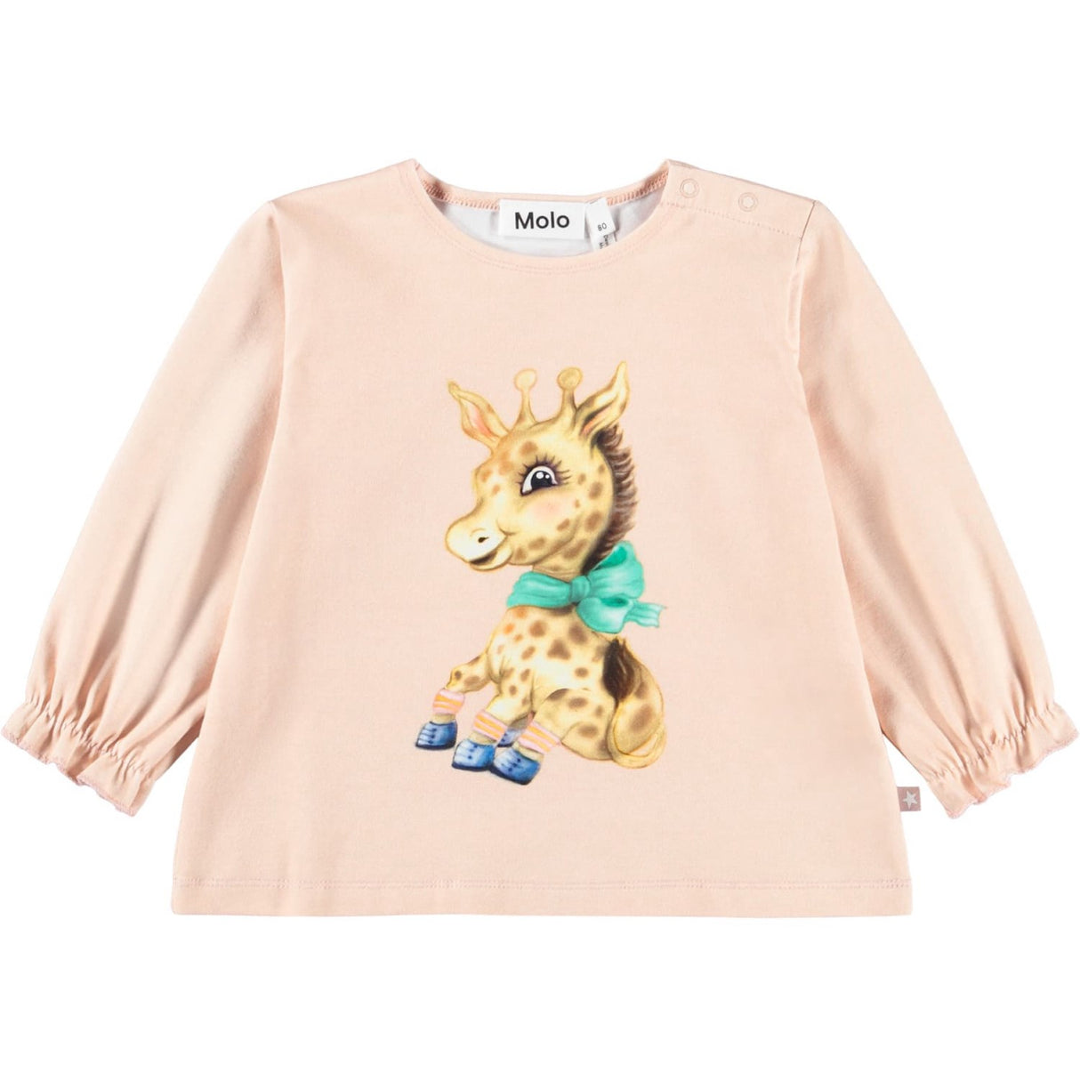 Molo Blush Giraffe Elina T-shirt Long Sleeves