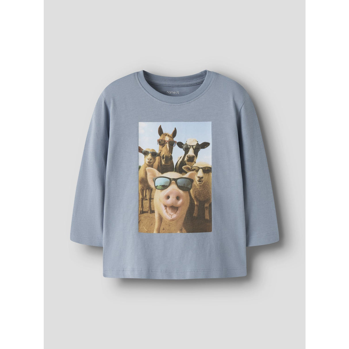 Name It Ashley Blue Farm Animals Nmmvoto Ls Nreg Topp