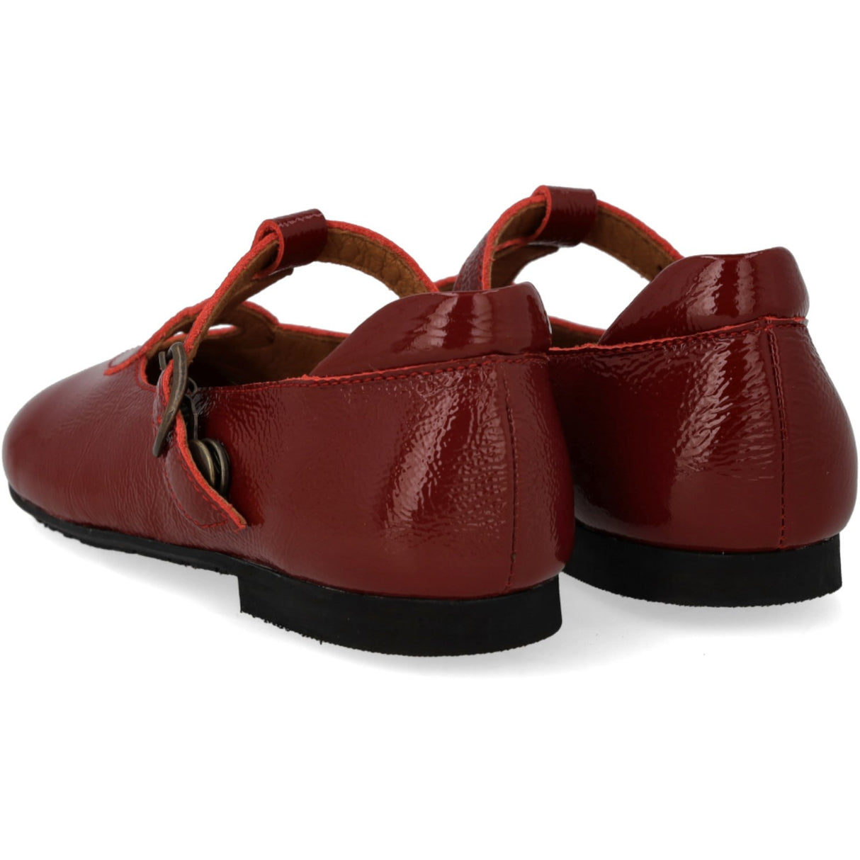 Angulus Cranberry T-Bar Ballerinasko Med Cut-Out Hjerte