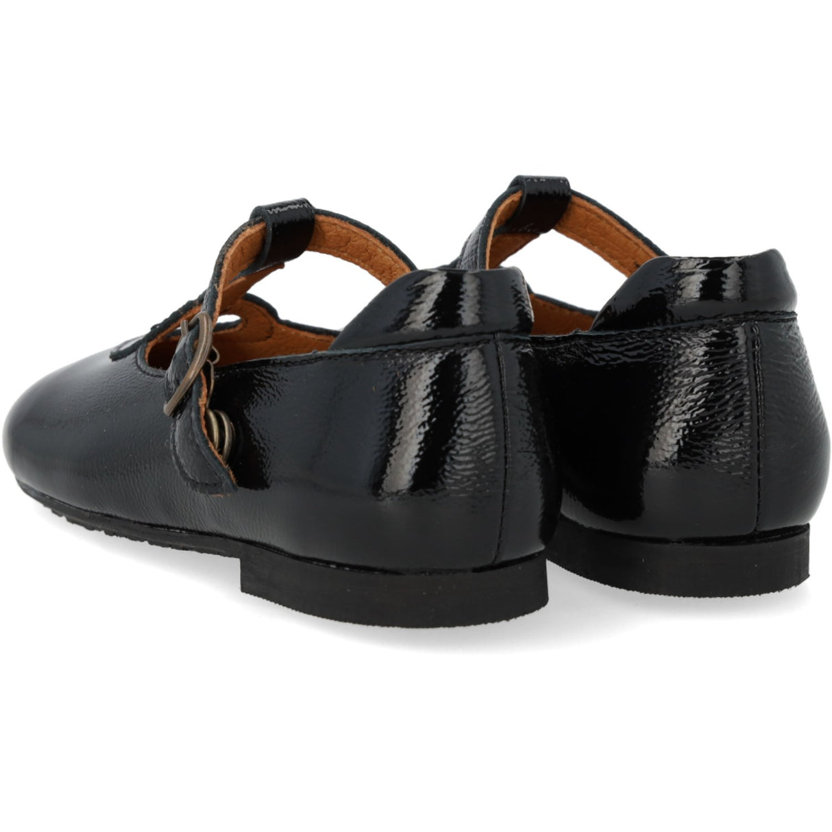 Angulus Black T-Bar Ballerinasko Med Cut-Out Hjerte