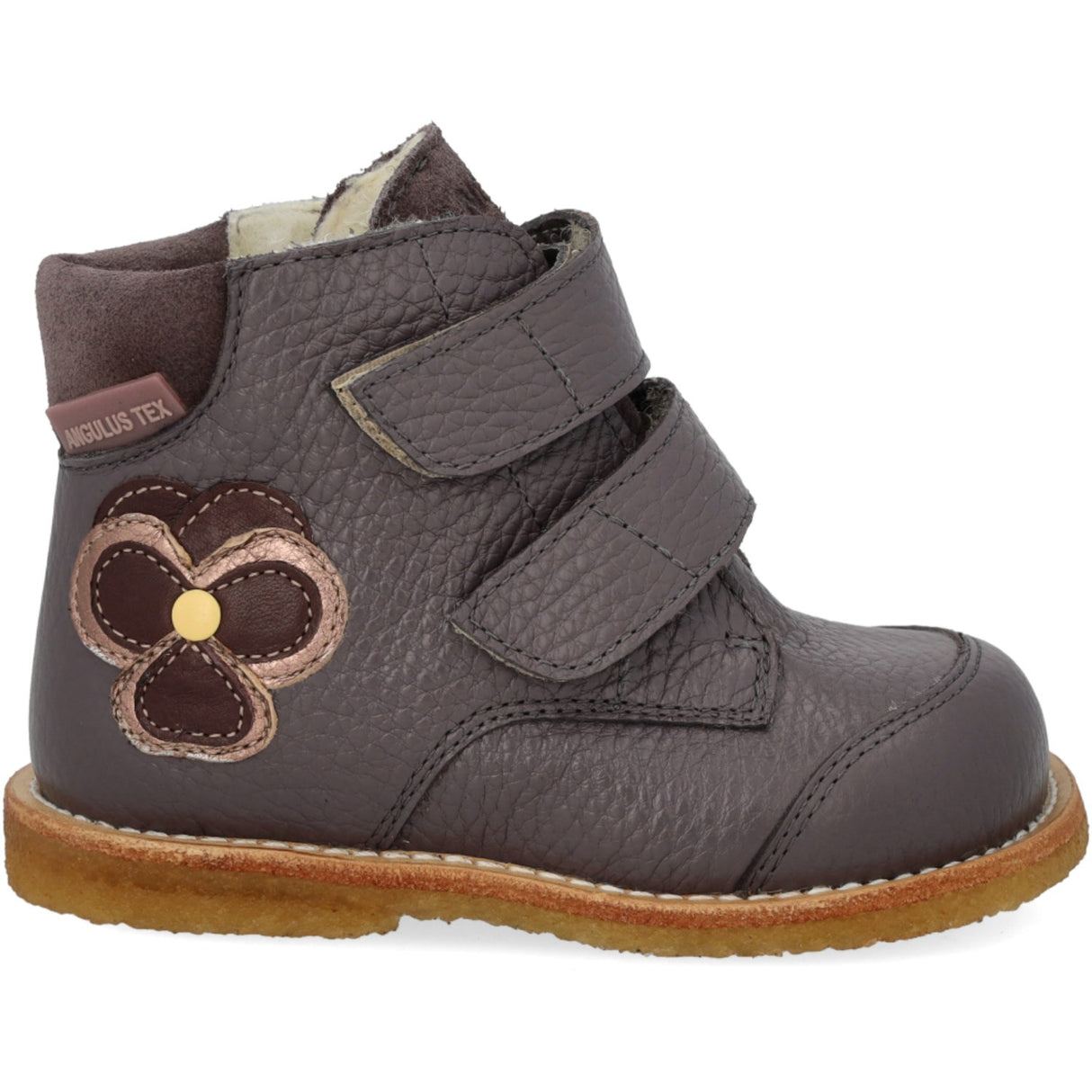 Angulus Lavender/Lavender Tex-Støvle Med Stedmoderblomst Appliqué