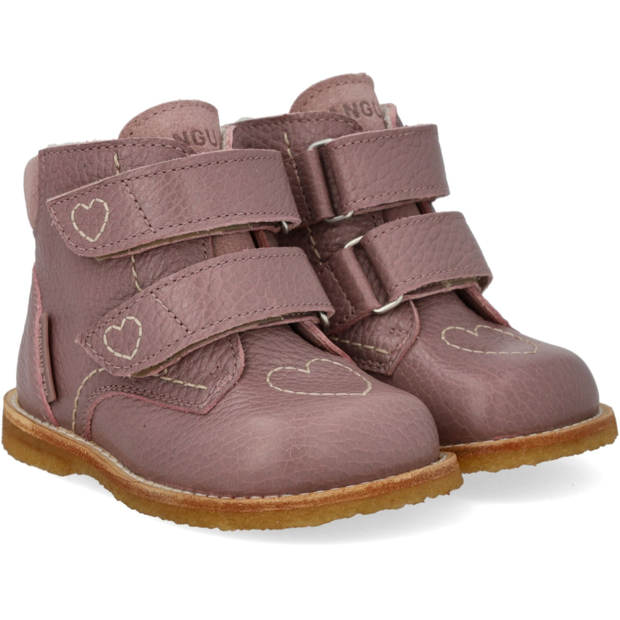 Angulus Faded Rose/Faded Rose Tex-Støvle Med Hjertedetalje