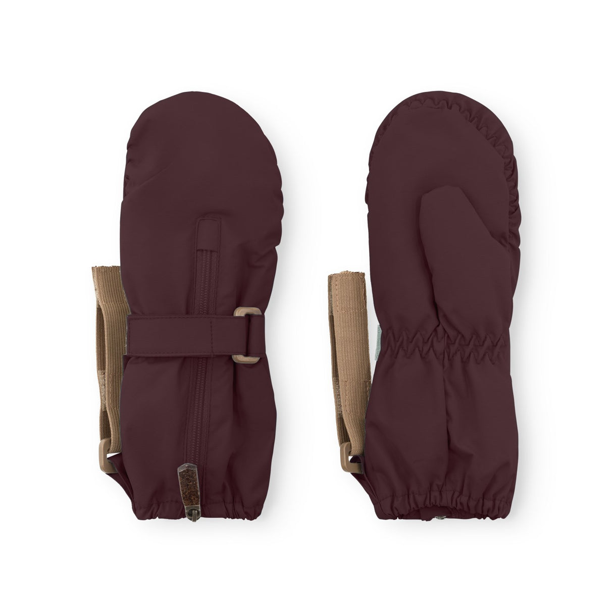 Mini A Ture Fudge Aubergine Matcesar Fleece Lined Votter