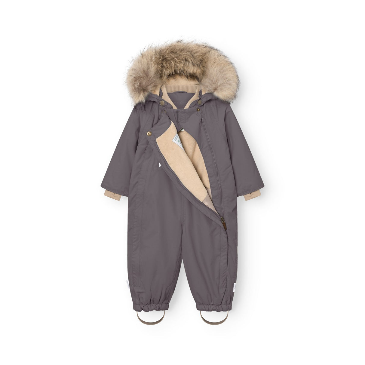 Mini A Ture Plum Kitten Matwisti Fleece Lined Flydress Fur. Grs