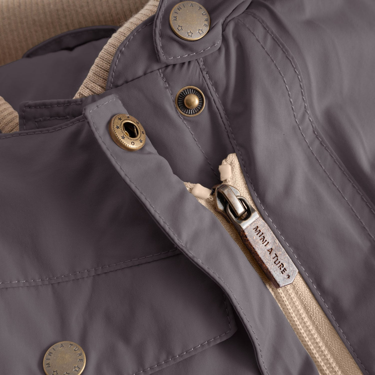 Mini A Ture Plum Kitten Matwisti Fleece Lined Snowsuit. Grs