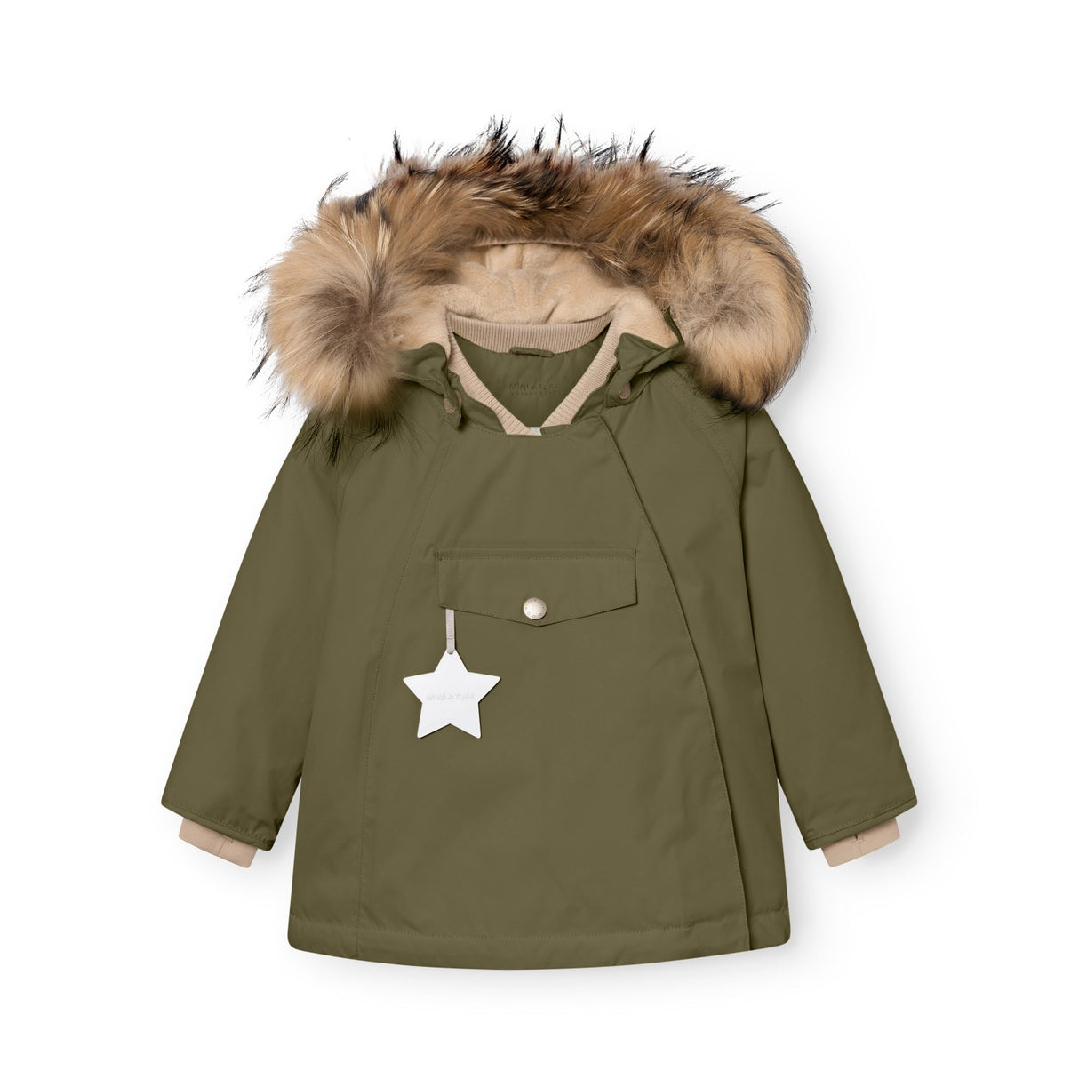 Mini A Ture Kalamata Green Matwang Fleece Lined Winter Jakke Fur. Grs