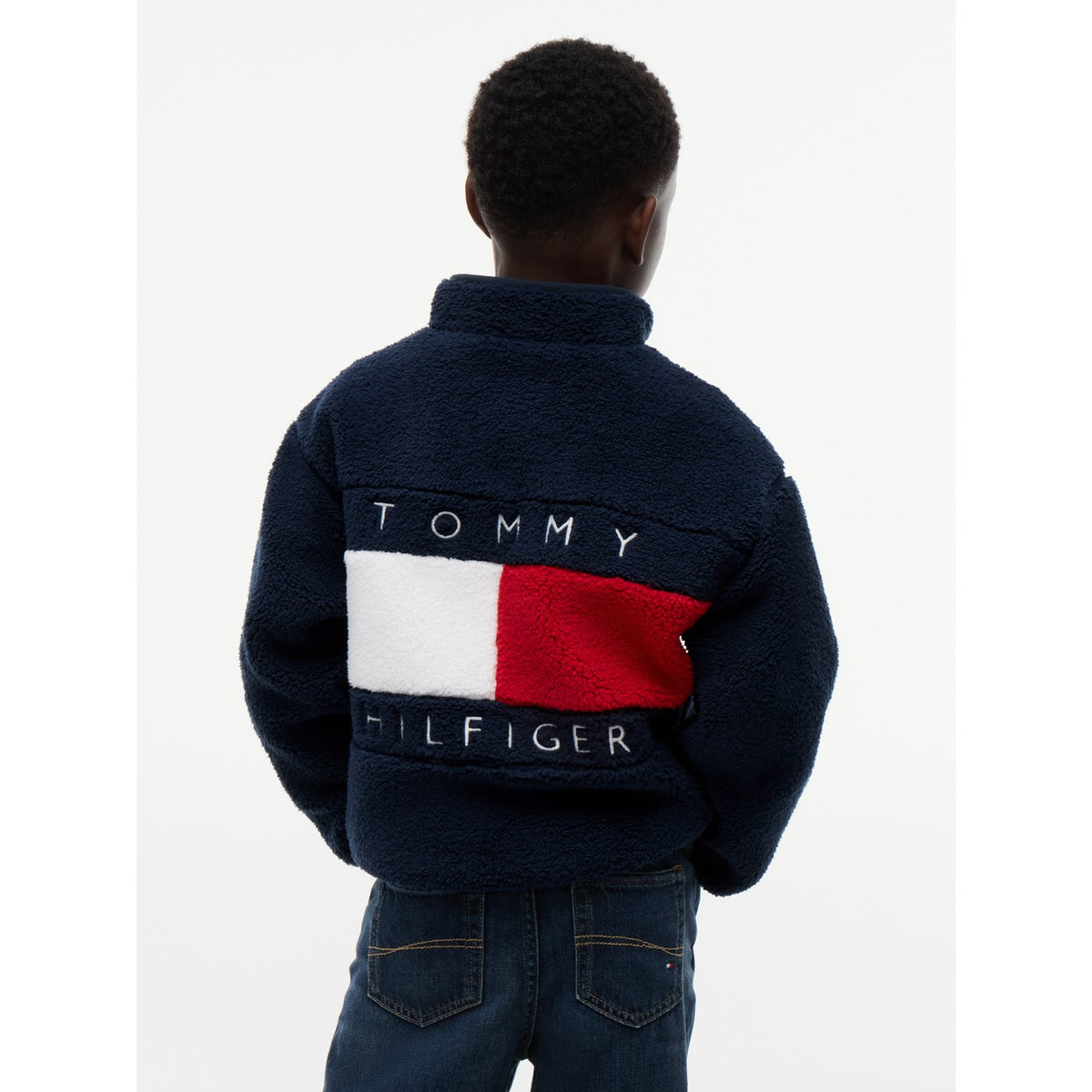 Tommy Hilfiger Dark Blue-Blue Flag Full Zip Collegegenser