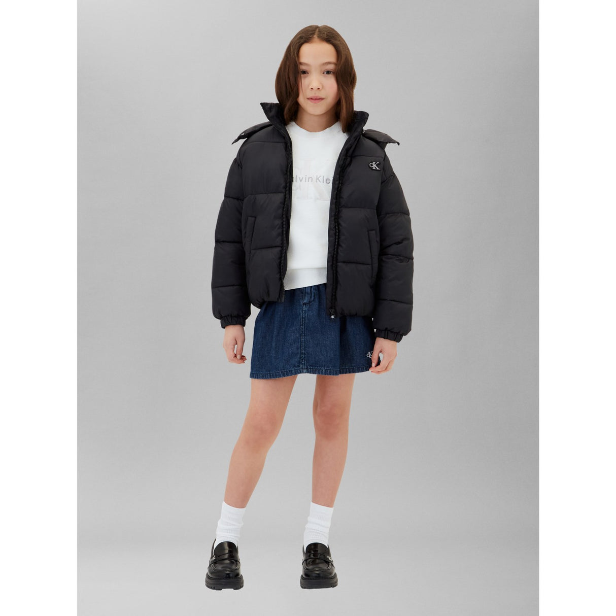Calvin Klein Pvh Black-Black Minime Ck Kort Hd Puffer Jakke