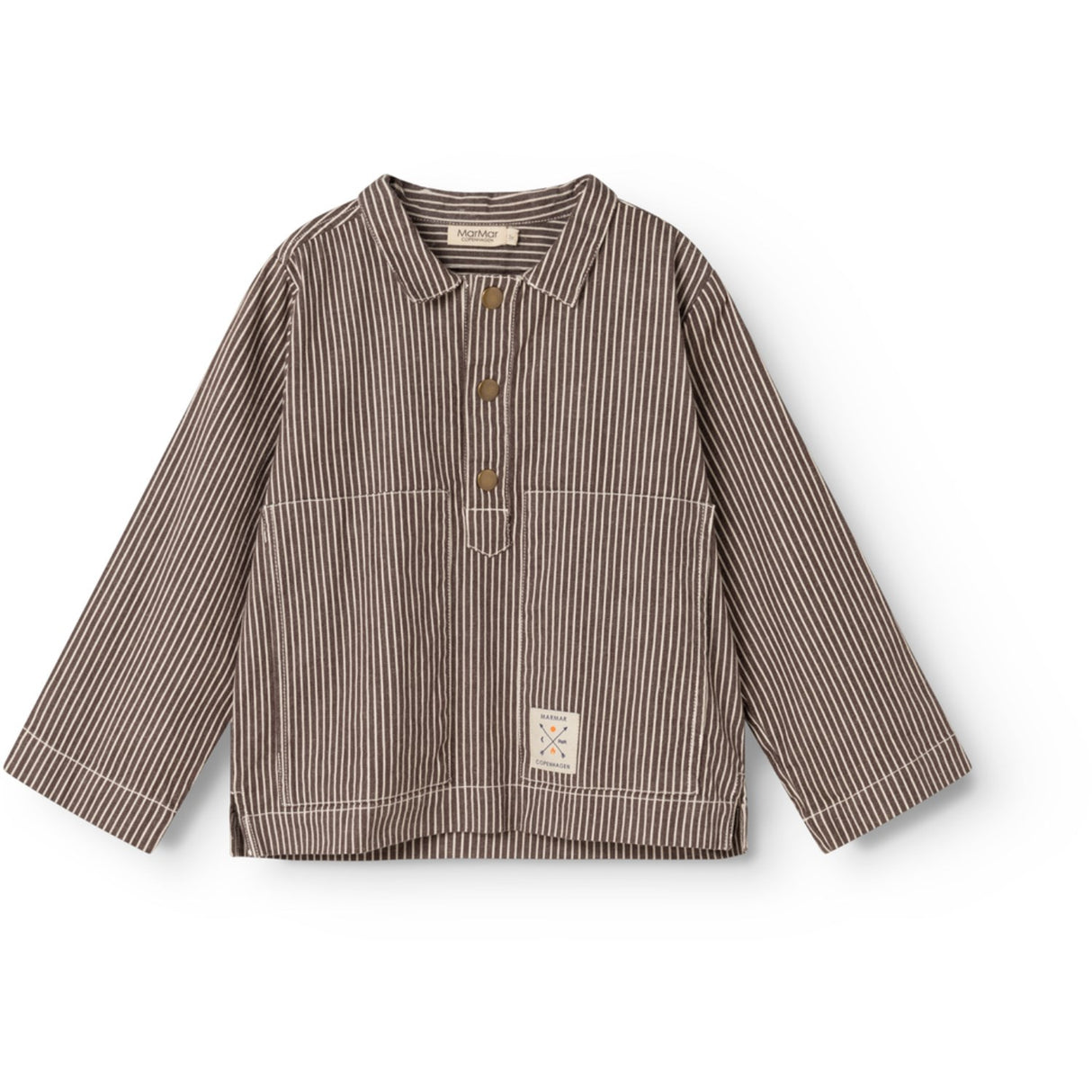 MarMar Soft Denim Dark Brownie Stripe Tovan Skjorte