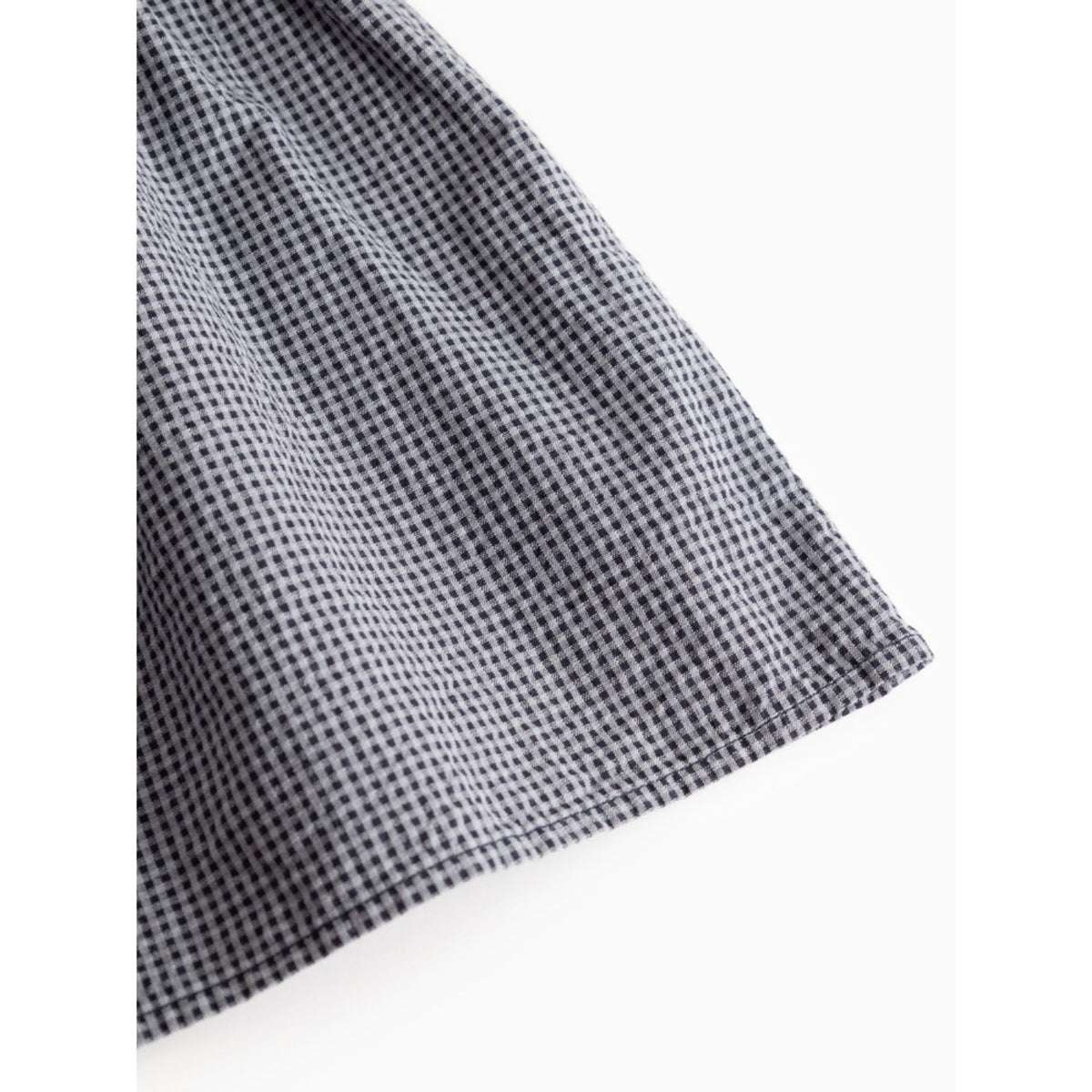 MarMar Cotton Seersucker Pigeon Blue Check Dawson Frill Kjole