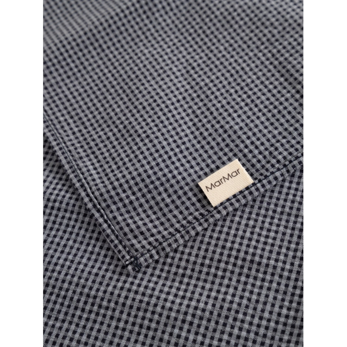 MarMar Cotton Seersucker Pigeon Blue Check Airo Skjerf