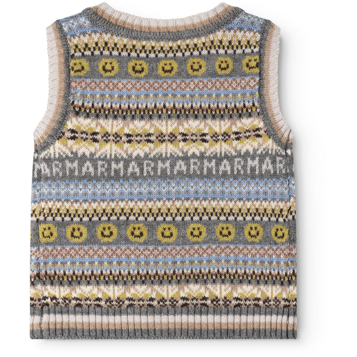MarMar Light Cotton Wool Fair Isle Fair Isle Taj B Strikket Vest