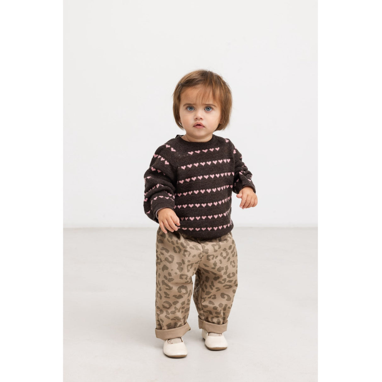 MarMar Light Cotton Wool Pattern Rose Frosting Hearts Torin B Strikket Bluse