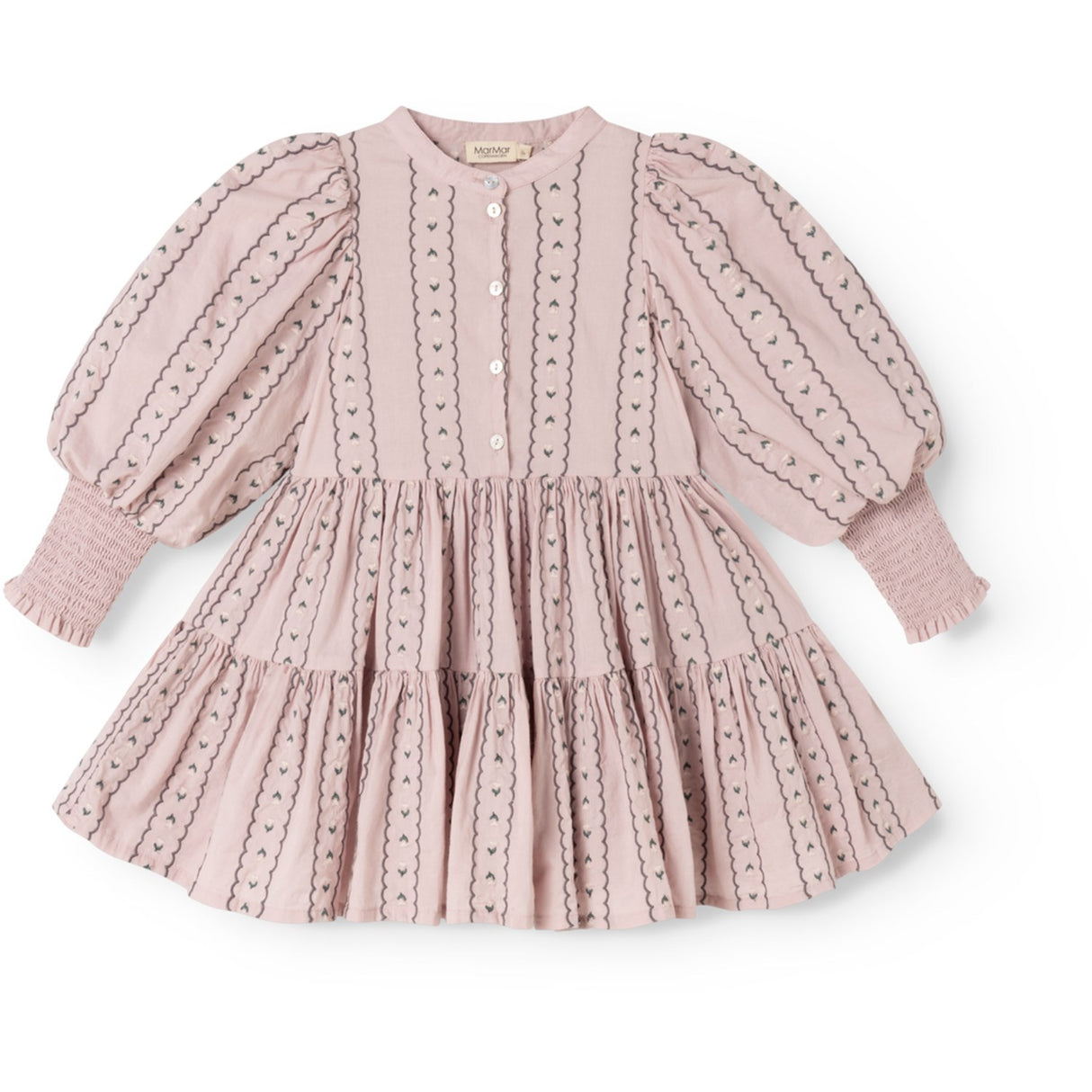 MarMar Light Embroidery Dusty Purple Bloom Dela Kjole