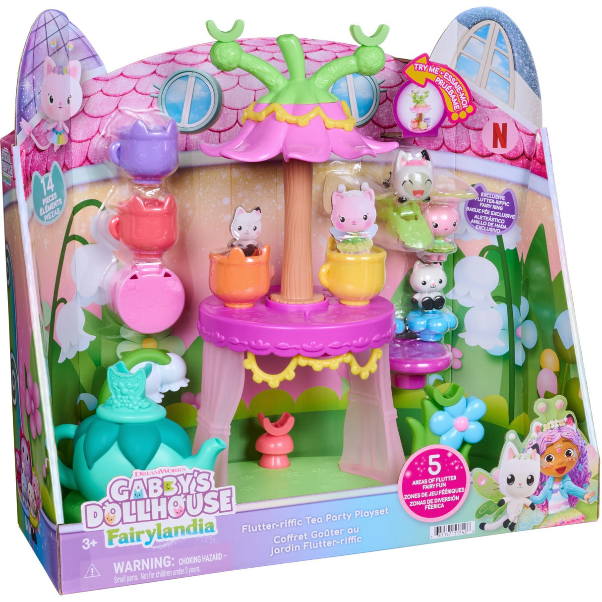 Gabby's Dollhouse Flutterriffic Te-Party Sæt