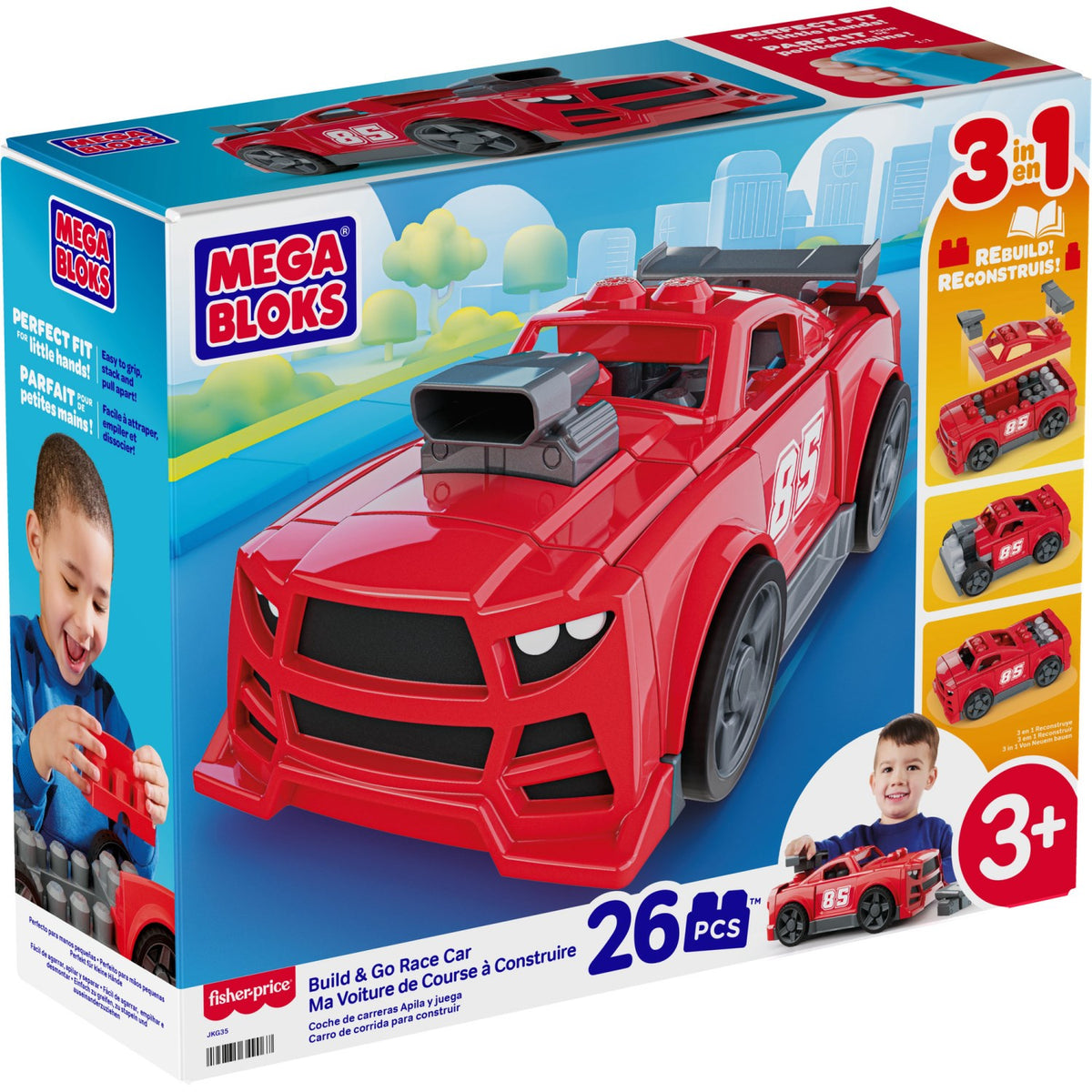 MEGA Bloks Byg & Ombyg Racerbil