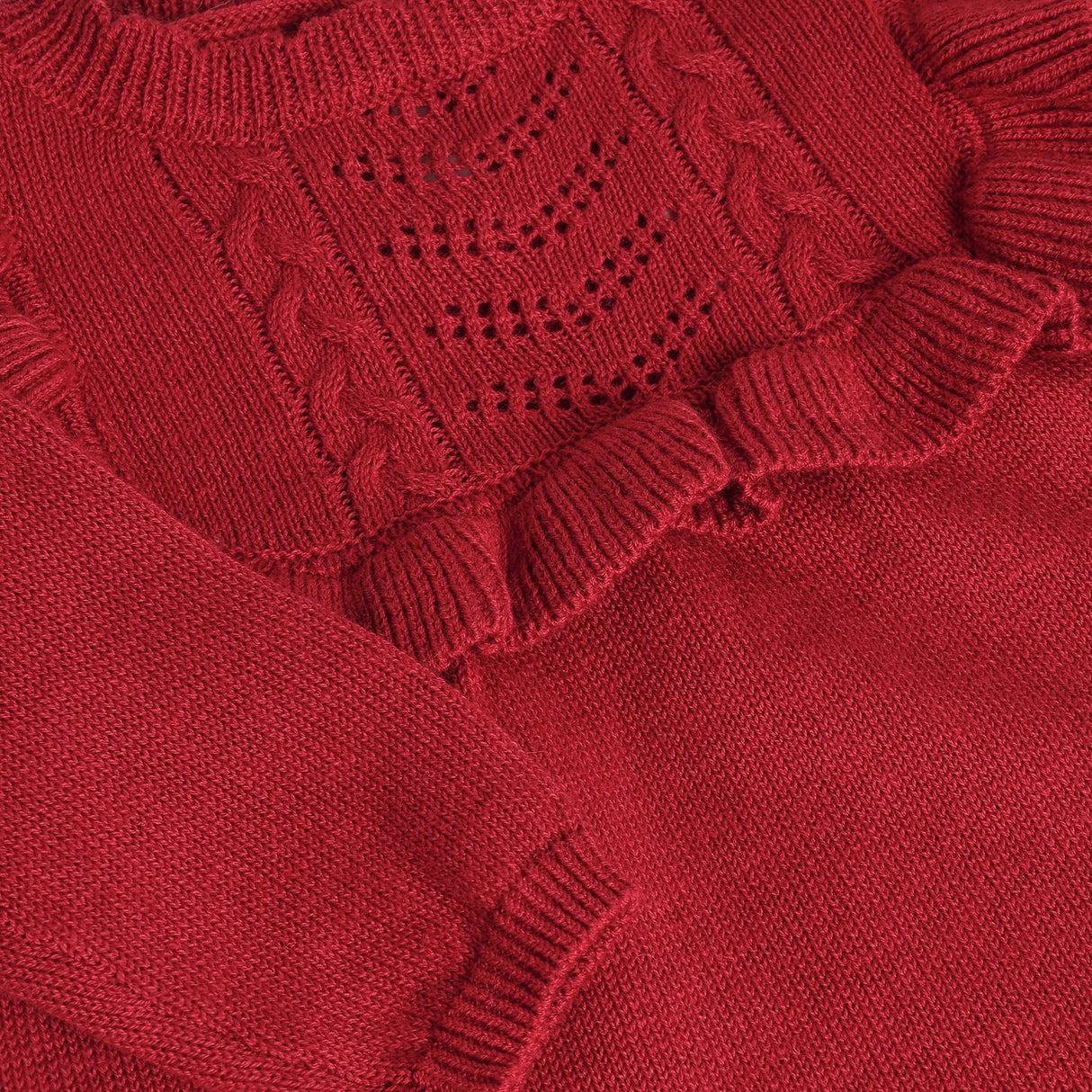 Minymo Rio Red Kjole Ls Strikk
