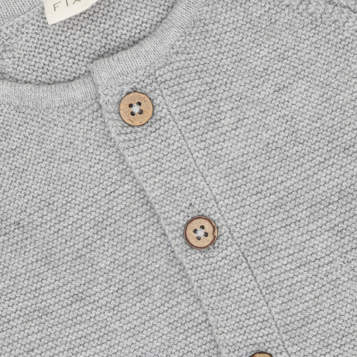 FIXONI Flint Gray Melange Cardigan Strikk