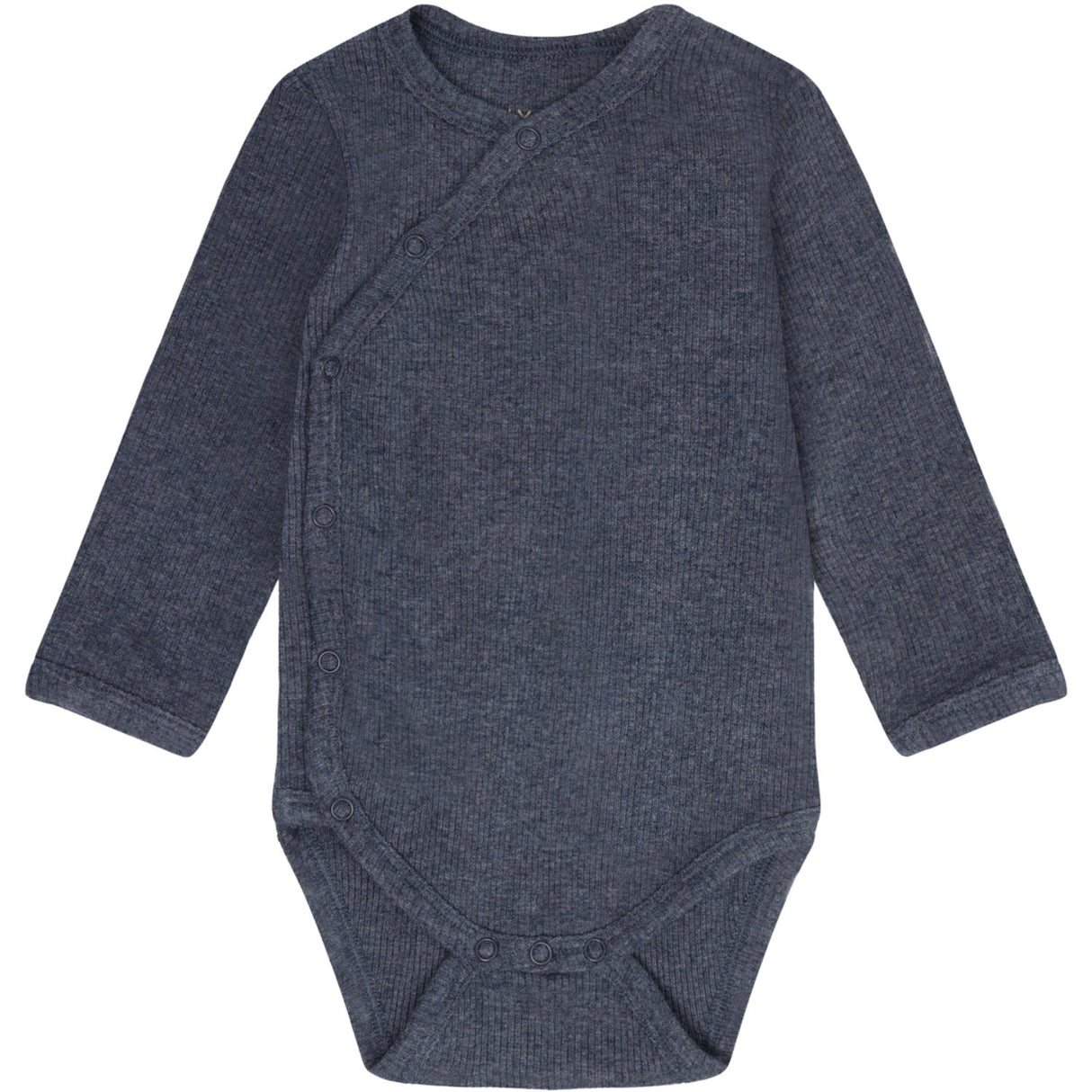 FIXONI Vintage Indigo Melange Omslags Body Ls Melange Rib