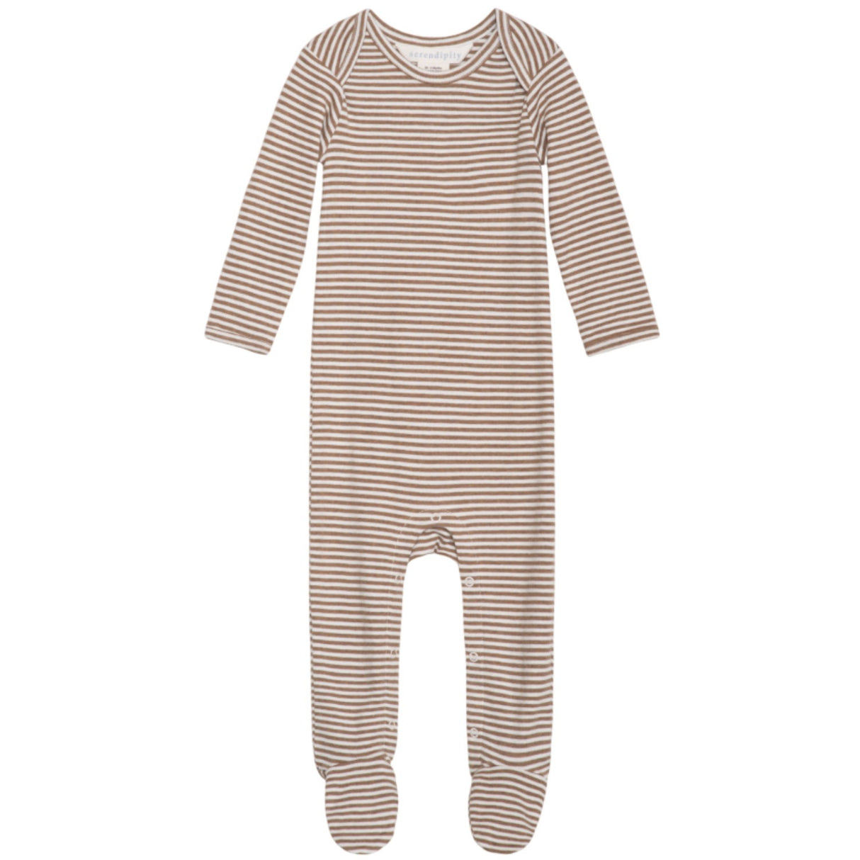 Serendipity Almon/Ecru Baby Dress Stripe-føtter