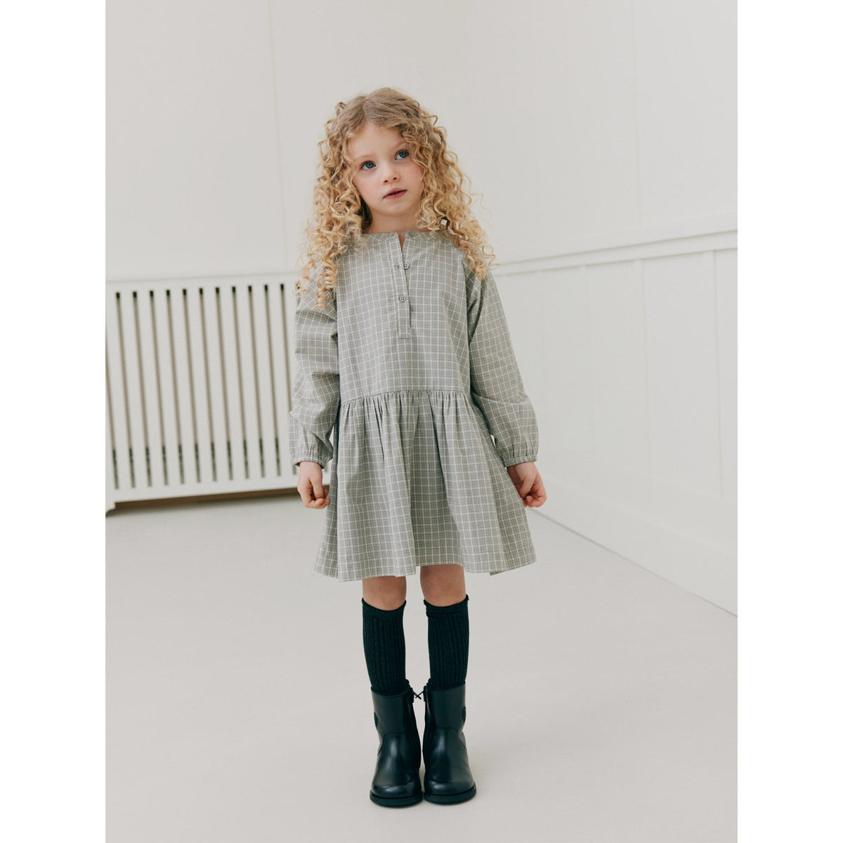 Sofie Schnoor Grey Check Indicakb Kjole