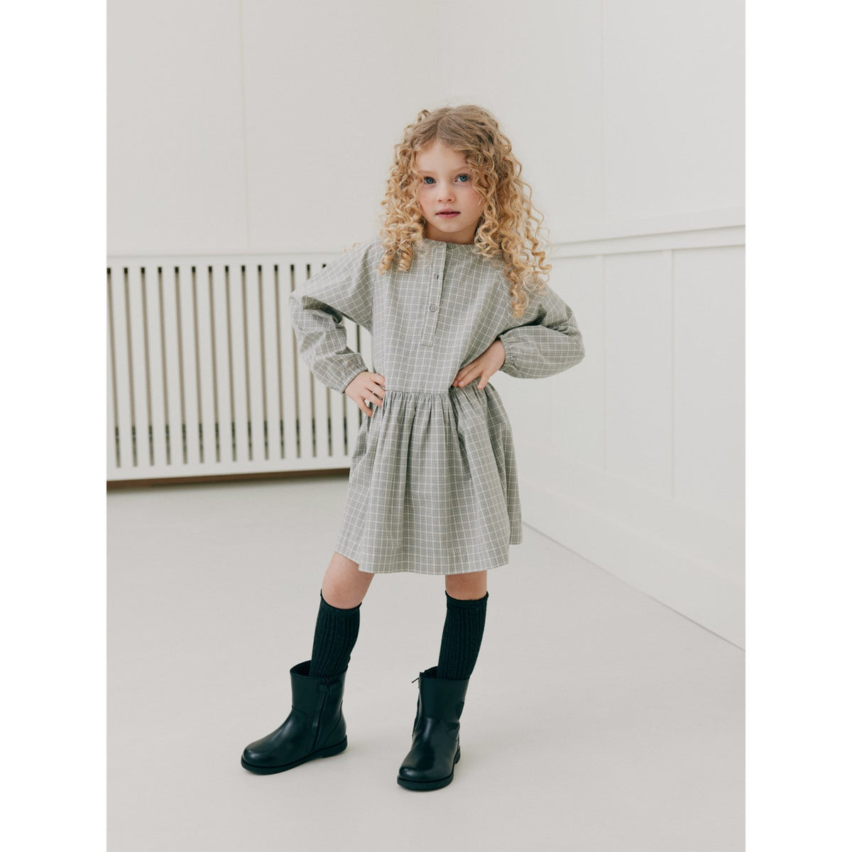Sofie Schnoor Grey Check Indicakb Kjole