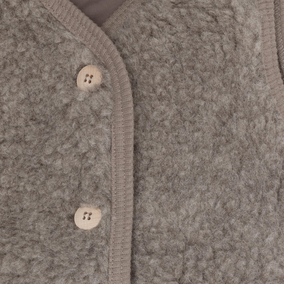 Huttelihut Camel Melange Vest Ull Teddybjørn M/ Lining