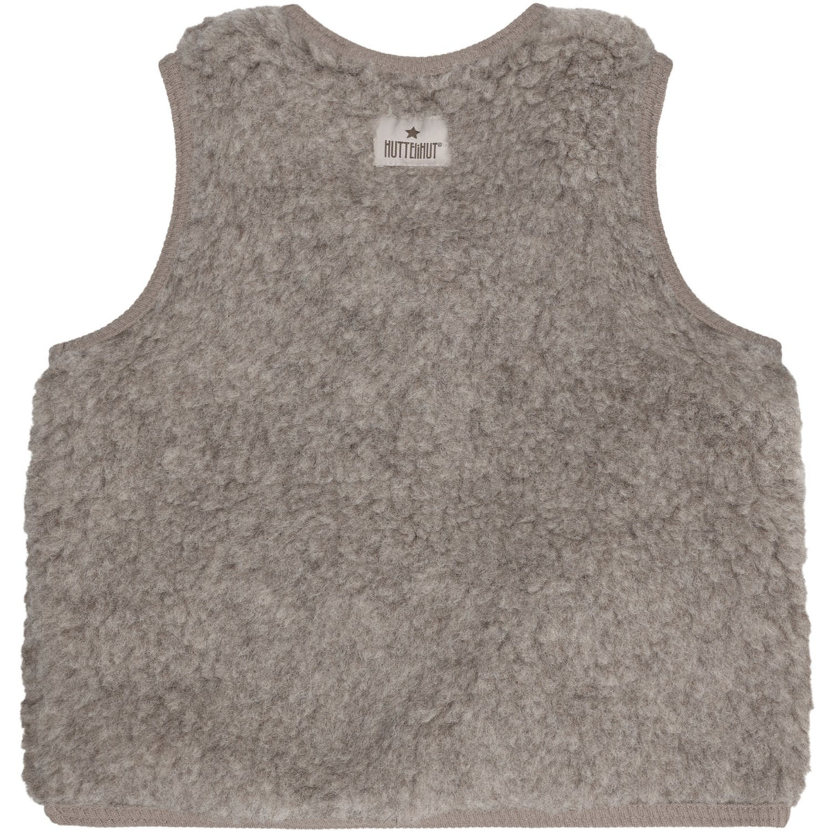 Huttelihut Camel Melange Vest Ull Teddybjørn M/ Lining