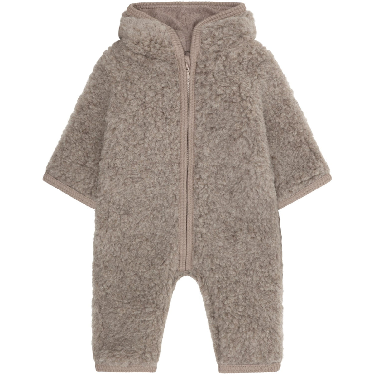 Huttelihut Camel Melange Klapvogn Drakt Ull Teddybjørn M/ Lining
