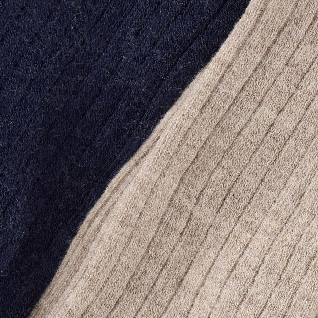 Huttelihut Dark Navy Ull Rib Stockings 2-Pakning