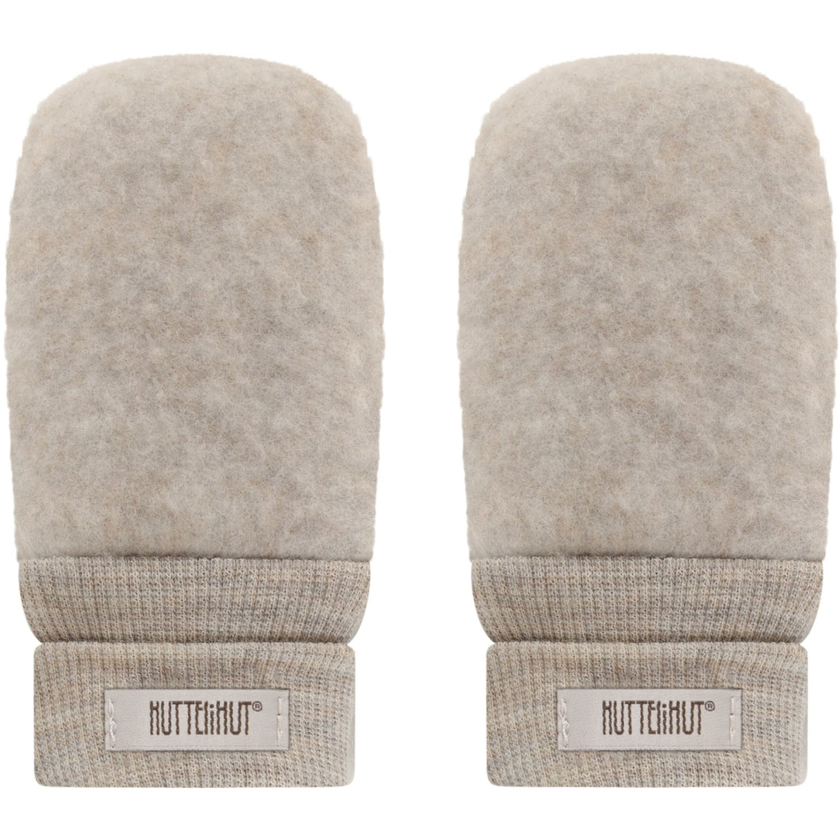 Huttelihut Camel Melange Votter Ull Fleece
