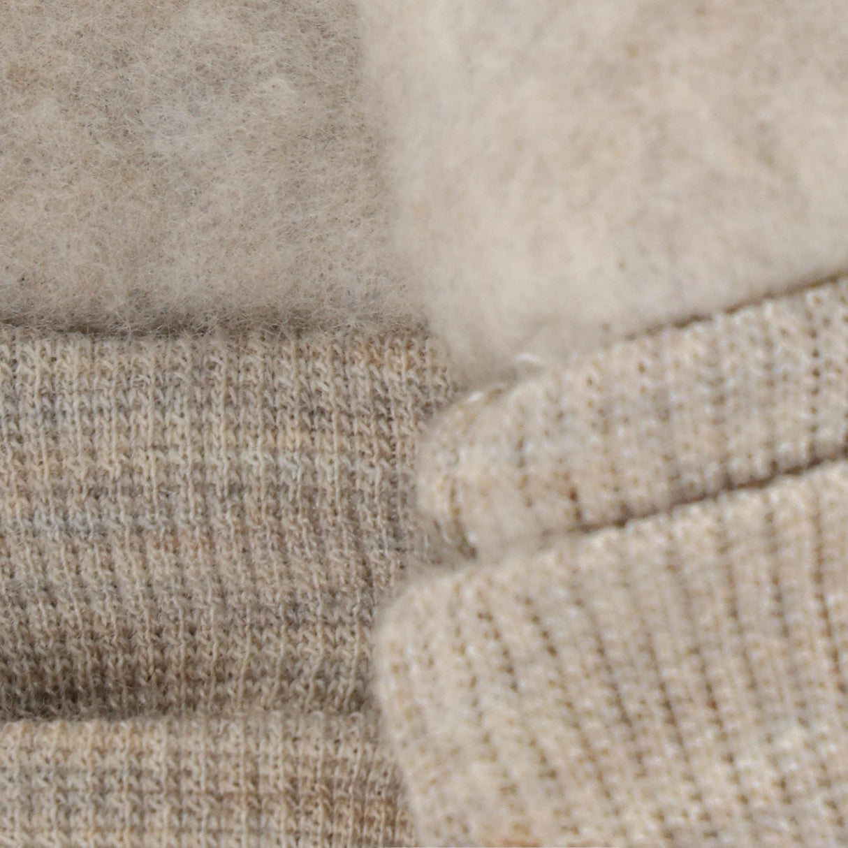 Huttelihut Camel Melange Votter Ull Fleece