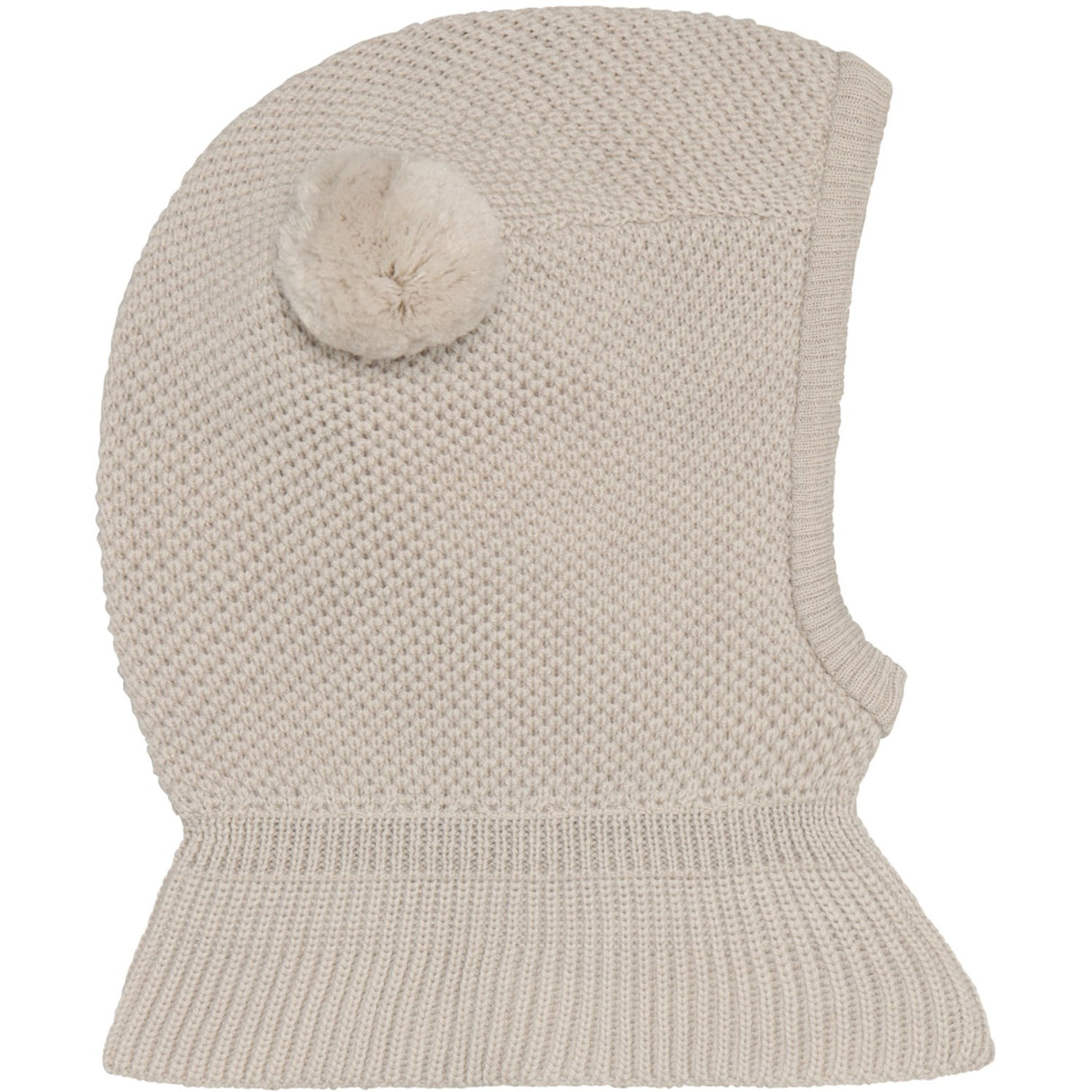 Huttelihut Sand Melange Elefantlue Windstop Pompoms