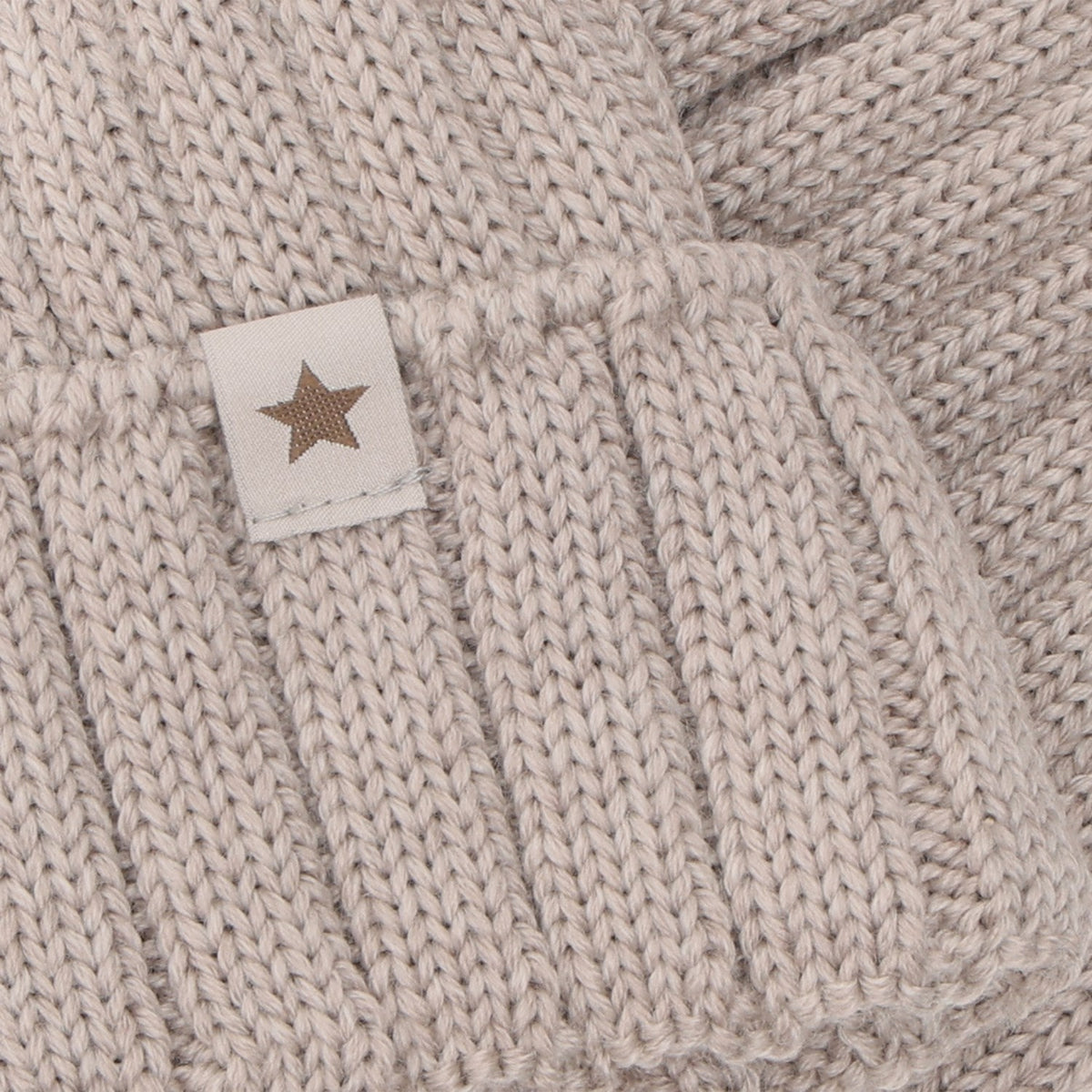 Huttelihut Camel Melange Lue Strikk Alpaca Pompom