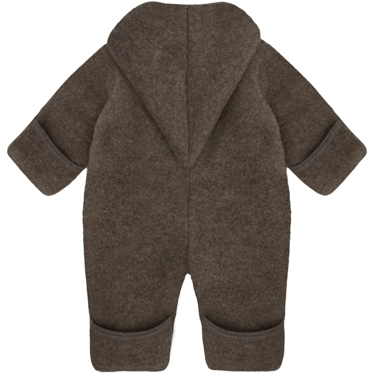 Huttelihut Brown Melange Klapvogn Drakt Pixie Ull Fleece