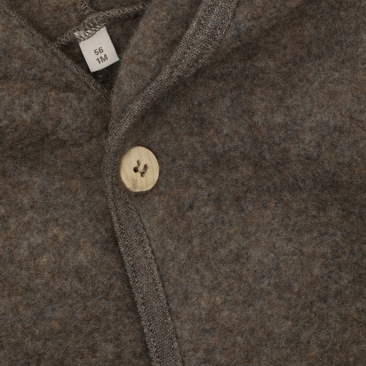 Huttelihut Brown Melange Klapvogn Drakt Pixie Ull Fleece