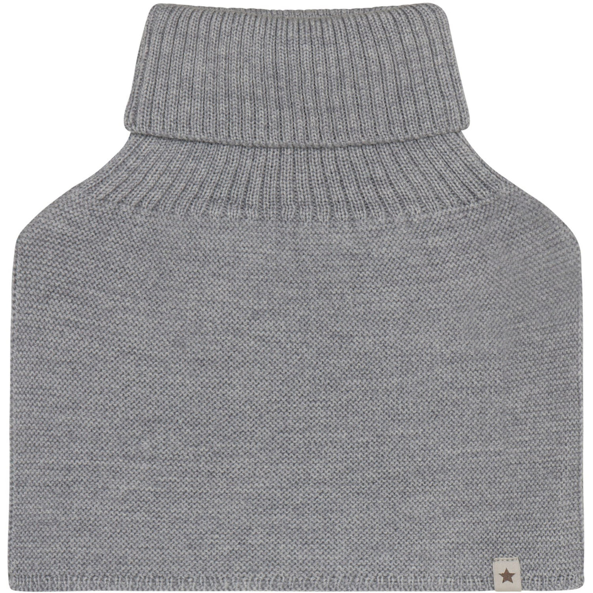 Huttelihut Medium Grey Melange Neck Warmer Ull Strikk