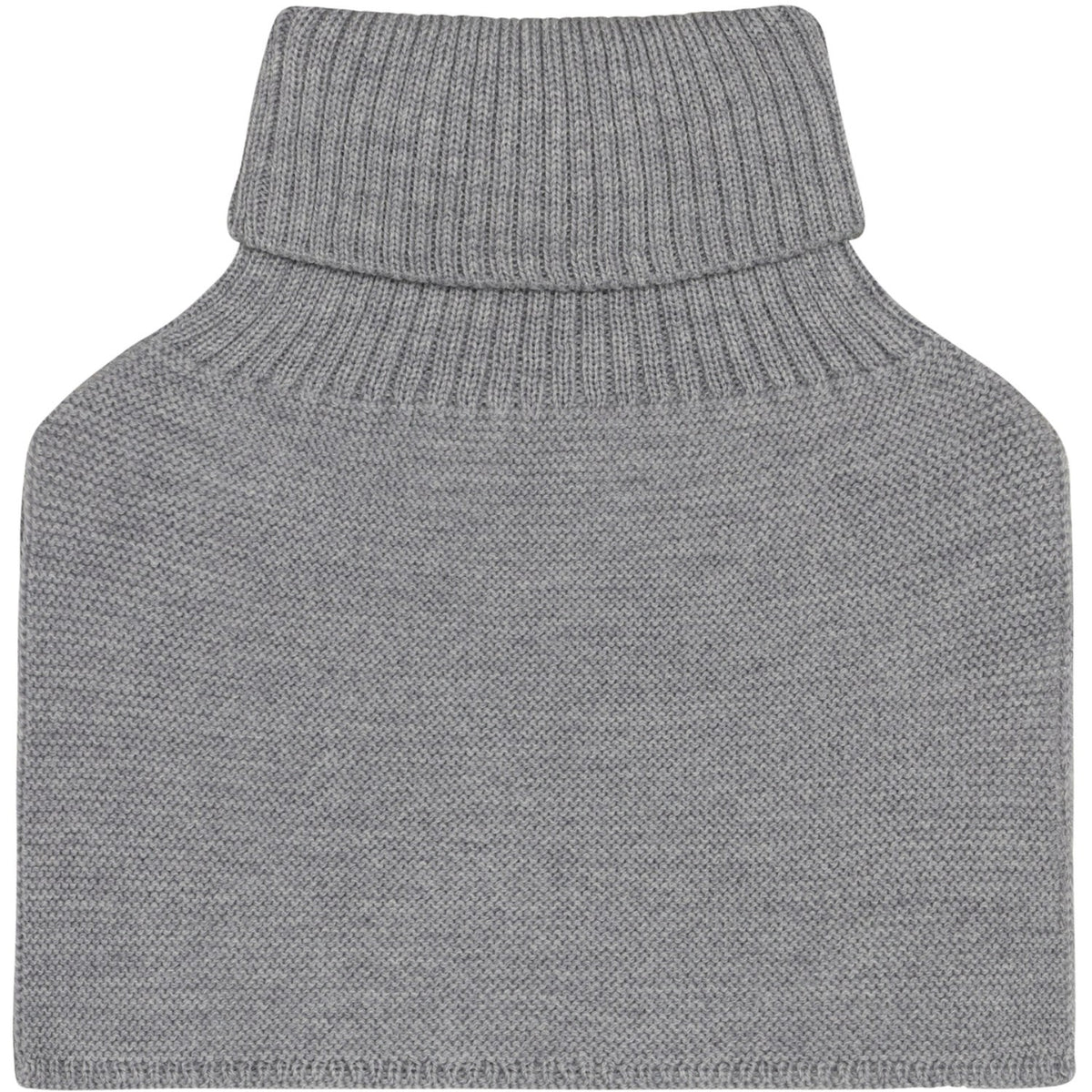 Huttelihut Medium Grey Melange Neck Warmer Ull Strikk