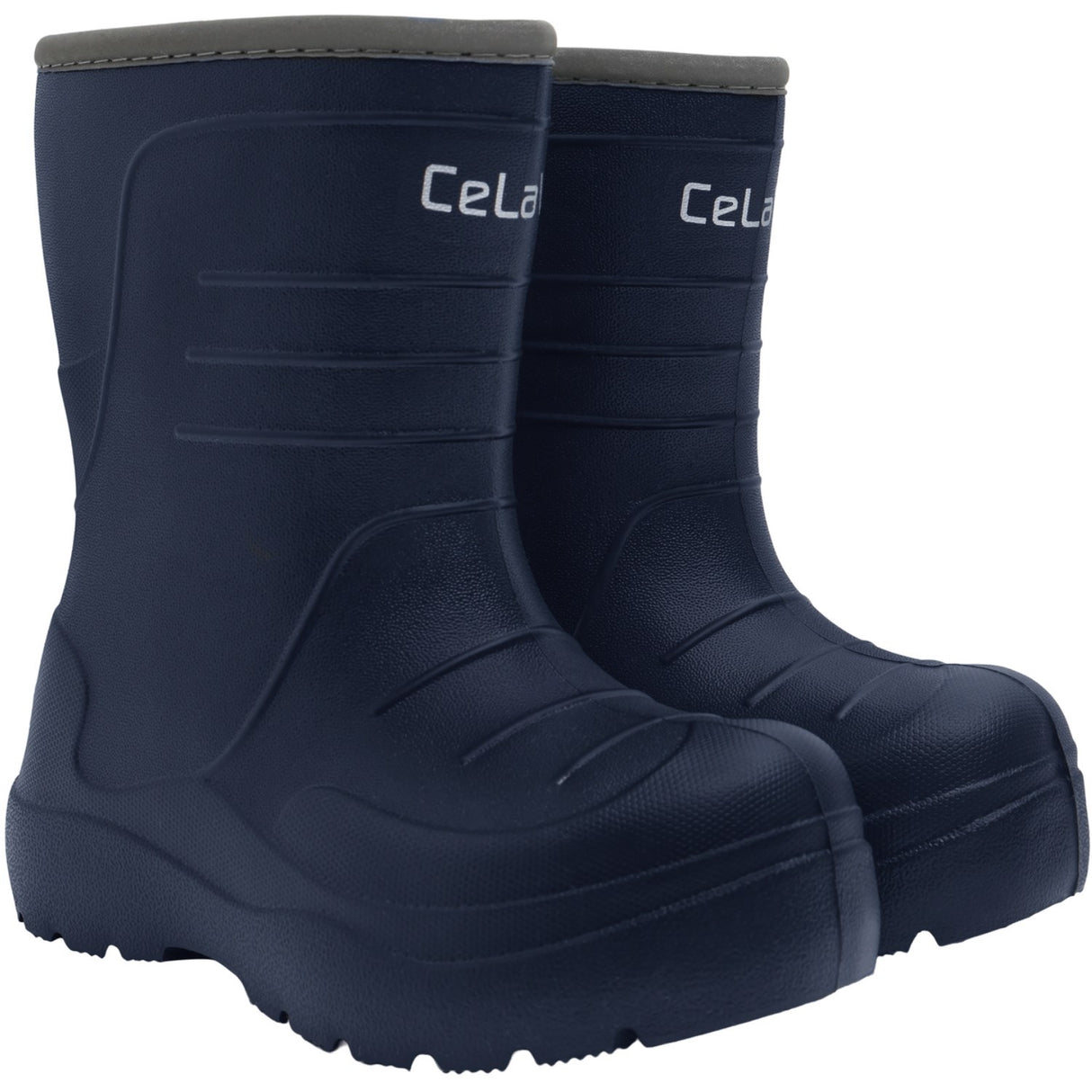 CeLaVi Navy Termisk Gummistøvler - Embossed
