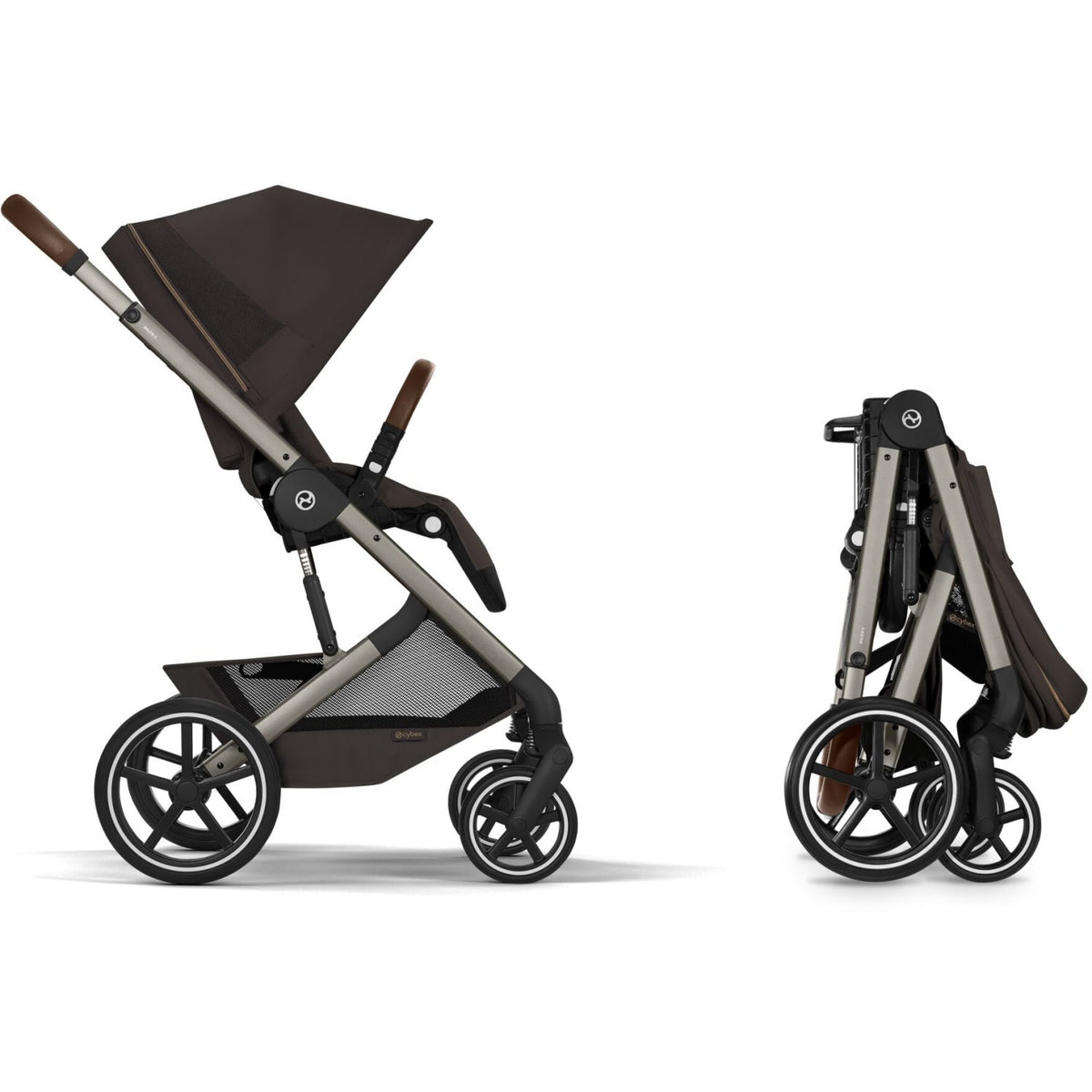 Cybex Chocolate Brown Balios S Lux Tpe Inklusiv Foldbar Cot