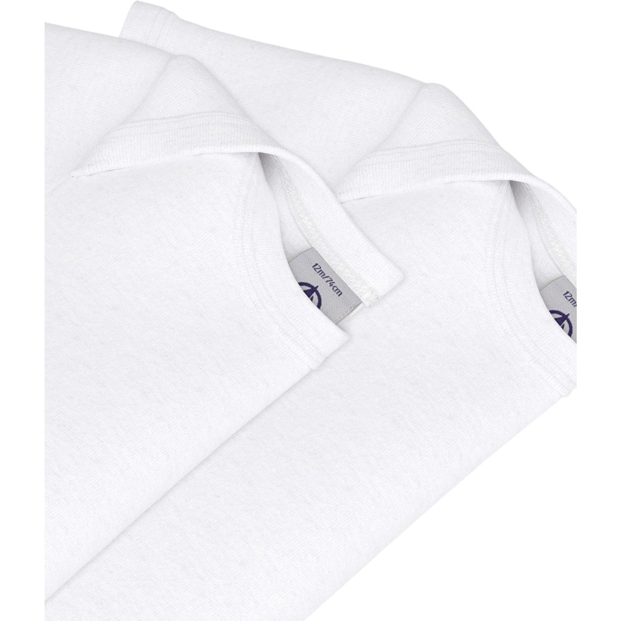 Petit Bateau White 2-pakning Body