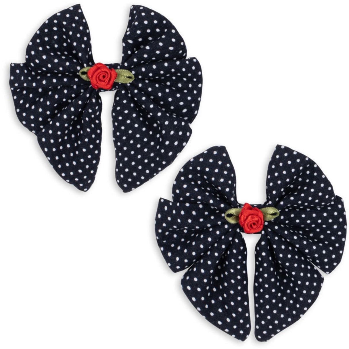 Konges Sløjd Dot Nuit 2 Pakke Rose Rouge Bue Hair Clip