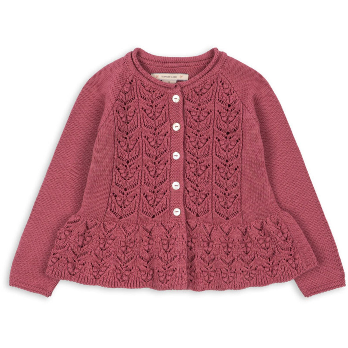 Konges Sløjd Deco Rose Cabby Frill Cardigan Gots